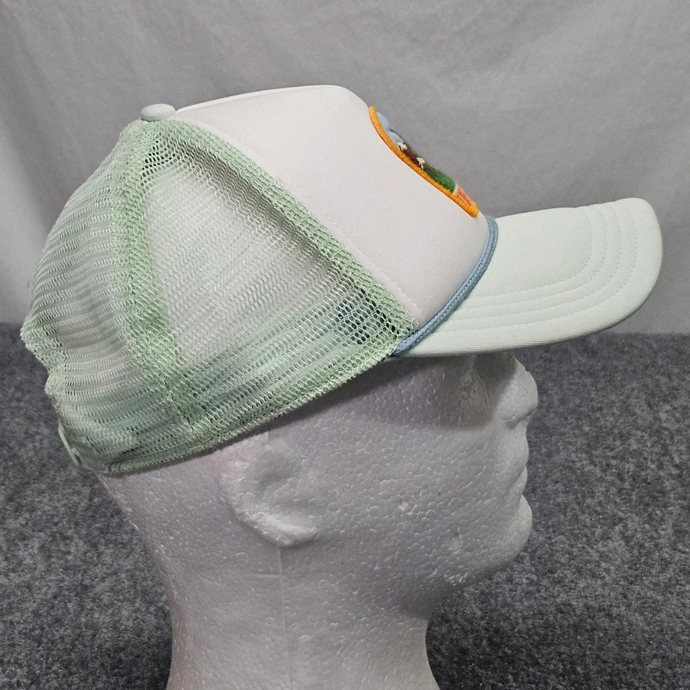 The North Face Trucker Hat Unisex OS Mint Green White Patch Snapback Mesh Cap